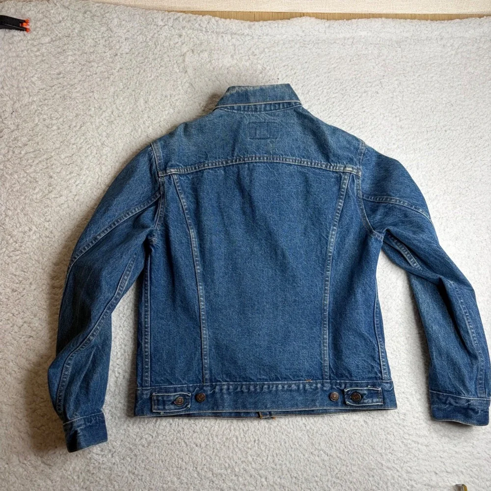 70s Levis 70505 0213 Denim Trucker Jacket Made in USA Blue Size 40 Mens - Picture 5 of 7